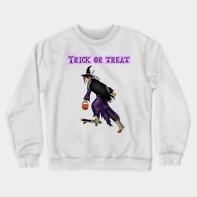 Trick or treat Crewneck Sweatshirt by Skidskunx